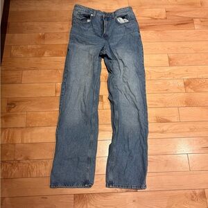 H&M Women's Straight Leg Blue Jeans